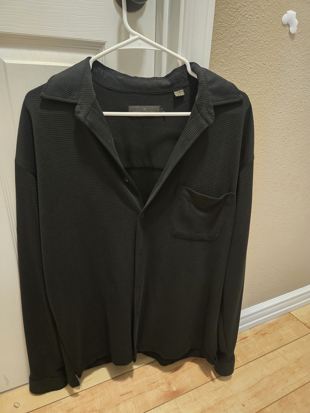 Bugatchi Uomo Black Mens Dress Shirt